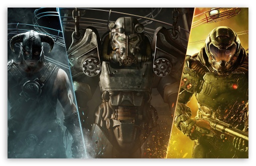 Elder Scrolls V Skyrim, Fallout, Halo, Video Games Ultra HD.