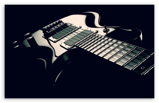 Electric Guitar Black and White Ultra HD Desktop Background Wallpaper ...