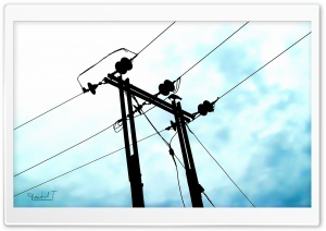 Electric Wire Pole Ultra HD Wallpaper for 4K UHD Widescreen desktop, tablet & smartphone