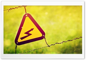 Electricity Warning Sign Ultra HD Wallpaper for 4K UHD Widescreen desktop, tablet & smartphone