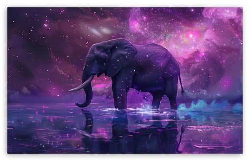 Elephant, Fantasy, Space, Surreal, Digital Art UltraHD Wallpaper for UHD 16:9 ; HD 16:9 ; UltraWide 21:9 24:10 ; Widescreen 16:10 5:3 ; Fullscreen 4:3 5:4 3:2 ; Tablet 1:1 ; Mobile 9:16 9:19.5 9:20 9:21 9:22 10:16 2:3 3:5 3:4 ;
