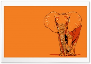 Elephant Vector Art Ultra HD Wallpaper for 4K UHD Widescreen desktop, tablet & smartphone