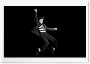 Elvis Presley Dancing Pose Vintage 1950s Rock and Roll 4K UHD Wallpaper for Widescreen and UltraWide Desktop, UltraHD TV, Smartphone, Tablet