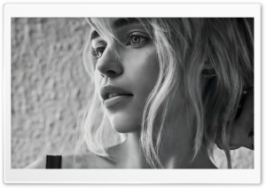 Emilia Clarke Beautiful Black and White Ultra HD Wallpaper for 4K UHD Widescreen desktop, tablet & smartphone