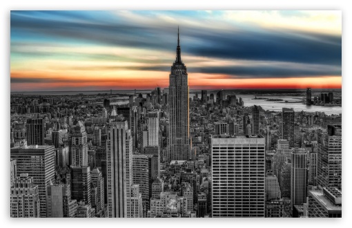 Empire State Building BW Edit Ultra HD Desktop Background ...