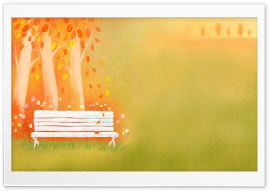 Empty Bench Autumn Ultra HD Wallpaper for 4K UHD Widescreen desktop, tablet & smartphone