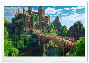 Epic Castle Minecraft 4K UHD Wallpaper for Widescreen and UltraWide Desktop, UltraHD TV, Smartphone, Tablet