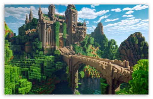 Epic Castle Minecraft UltraHD Wallpaper for UHD 16:9 ; HD 16:9 ; UltraWide 21:9 24:10 ; Widescreen 16:10 ; Tablet 1:1 ;