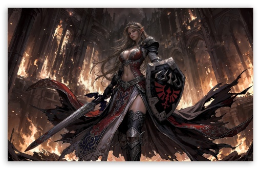 Epic Dark Fantasy Female Elf Warrior Art UltraHD Wallpaper for UHD 16:9 ; HD 16:9 ; UltraWide 21:9 24:10 32:9 32:10 ; Widescreen 16:10 5:3 ; Fullscreen 4:3 5:4 3:2 ; Tablet 1:1 ; Mobile 9:16 9:19.5 9:20 10:16 2:3 3:5 3:4 ; Dual 16:10 5:3 16:9 4:3 5:4 3:2 ;