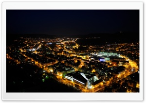 European City At Night Ultra HD Wallpaper for 4K UHD Widescreen desktop, tablet & smartphone