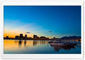 Evening City Lights Ultra HD Wallpaper for 4K UHD Widescreen desktop, tablet & smartphone