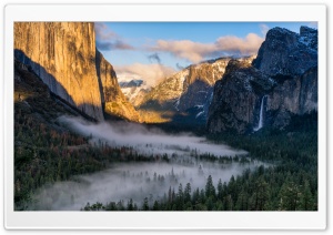 Evening Fog at Yosemite Valley Ultra HD Wallpaper for 4K UHD Widescreen desktop, tablet & smartphone