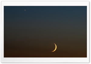 Evening Star and Moon Ultra HD Wallpaper for 4K UHD Widescreen desktop, tablet & smartphone