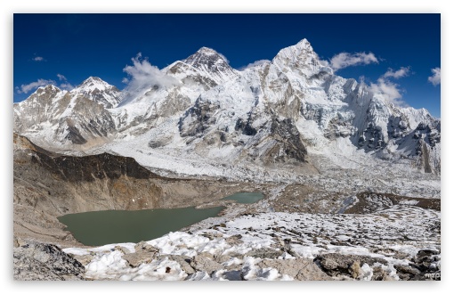 Everest, Nuptse, Kala Patthar, Nepal, Himalayas, Mountains, Landscape UltraHD Wallpaper for UHD 16:9 ; HD 16:9 ; UltraWide 21:9 24:10 ; Widescreen 16:10 5:3 ; Fullscreen 3:2 ;