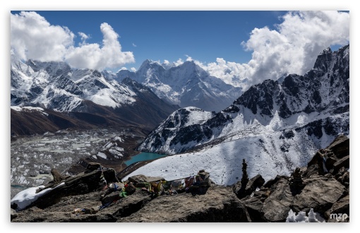 Everest, Range, Gokyo Ri, 5357m, Nepal, Himalayas, Mountains, Nature, Landscape UltraHD Wallpaper for UHD 16:9 ; HD 16:9 ; UltraWide 21:9 24:10 32:9 32:10 ; Widescreen 16:10 5:3 ; Fullscreen 4:3 5:4 3:2 ; Tablet 1:1 ; Mobile 9:16 9:19.5 9:20 9:21 9:22 10:16 2:3 3:5 3:4 ; Dual 16:10 5:3 16:9 4:3 5:4 3:2 ; Triple 16:10 5:3 16:9 4:3 5:4 3:2 ;