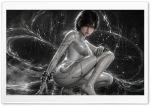 Evie Stellar Blade Blood Rain 2026 Video Game 4K UHD Wallpaper for Widescreen and UltraWide Desktop, UltraHD TV, Smartphone, Tablet