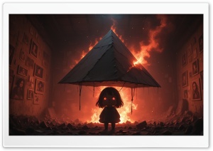 Evil Littel Girl, Art, Malicious, Evil Spirit 4K UHD Wallpaper for Widescreen and UltraWide Desktop, UltraHD TV, Smartphone, Tablet