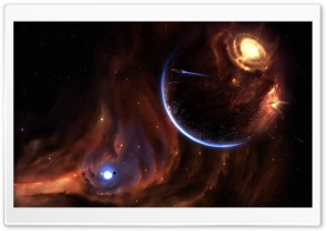Explosion On Planet Starships Ultra HD Wallpaper for 4K UHD Widescreen desktop, tablet & smartphone