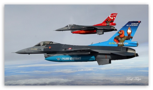 F16 Turkish Air Force UltraHD Wallpaper for HD 16:9 ;