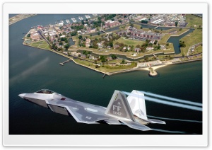 F22A Raptor Flying Over Virginia Ultra HD Wallpaper for 4K UHD Widescreen desktop, tablet & smartphone