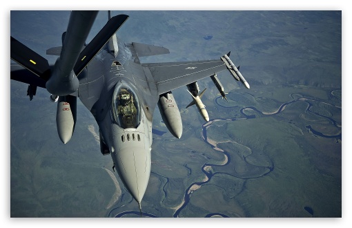 F-16 Fighting Falcon River UltraHD Wallpaper for Wide 16:10 Widescreen WHXGA WQXGA WUXGA WXGA ;