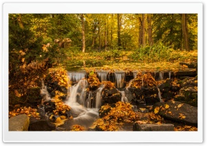 Fall, Foliage, Creek, Waterfall Ultra HD Wallpaper for 4K UHD Widescreen desktop, tablet & smartphone