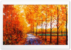 Fall Painting Ultra HD Wallpaper for 4K UHD Widescreen desktop, tablet & smartphone