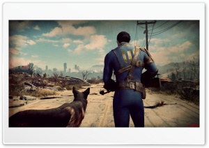 Fallout 4 A Man and his Dog Ultra HD Wallpaper for 4K UHD Widescreen desktop, tablet & smartphone