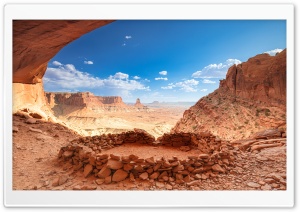 False Kiva, Stone Circle, Canyonlands National Park, Utah, United States, Travel 4K UHD Wallpaper for Widescreen and UltraWide Desktop, UltraHD TV, Smartphone, Tablet