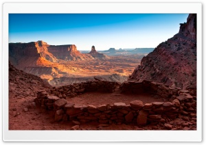 False Kiva Stone Circle in Canyonlands National Park in Utah, United States Ultra HD Wallpaper for 4K UHD Widescreen desktop, tablet & smartphone