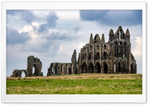 Famous Whitby Abbey monastery, Ruins Ultra HD Wallpaper for 4K UHD Widescreen desktop, tablet & smartphone