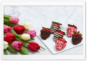 Fancy Strawberries Dipped In Chocolate Ultra HD Wallpaper for 4K UHD Widescreen desktop, tablet & smartphone