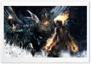 Fantasy Battle Art Ultra HD Wallpaper for 4K UHD Widescreen desktop, tablet & smartphone