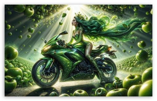 Fantasy Biker Art UltraHD Wallpaper for HD 16:9 ; UltraWide 21:9 24:10 ; Widescreen 16:10 5:3 ; Fullscreen 4:3 5:4 3:2 ; Tablet 1:1 ;