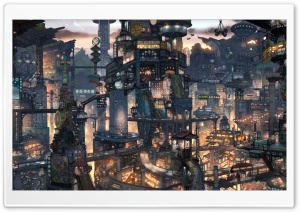 Fantasy City Ultra HD Wallpaper for 4K UHD Widescreen desktop, tablet & smartphone