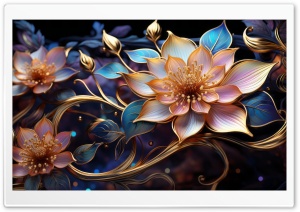 Fantasy Flowers Background Ultra HD Wallpaper for 4K UHD Widescreen desktop, tablet & smartphone