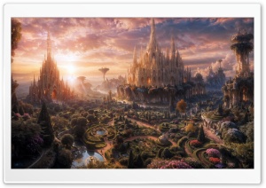 Fantasy Kingdom Ultra HD Wallpaper for 4K UHD Widescreen Desktop, Lockscreen, Screensaver, TV, Tablet, Smartphone