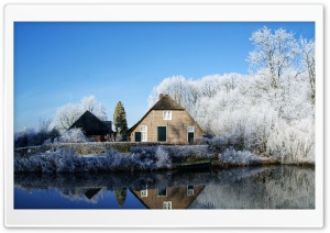 Farmhouse Along The Kromme Rijn River Ultra HD Wallpaper for 4K UHD Widescreen desktop, tablet & smartphone