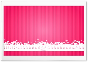February 2012 Calendar (Pink) Ultra HD Wallpaper for 4K UHD Widescreen desktop, tablet & smartphone
