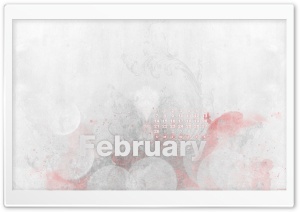 February Calendar Ultra HD Wallpaper for 4K UHD Widescreen desktop, tablet & smartphone