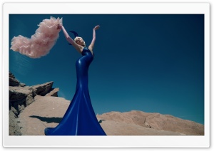 Female Fashion Model, Beautiful Blue Dress Photography Ultra HD Wallpaper for 4K UHD Widescreen desktop, tablet & smartphone