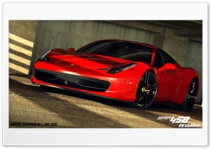 Ferrari 458 Italia 3D Max Ultra HD Wallpaper for 4K UHD Widescreen desktop, tablet & smartphone