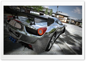 Ferrari 458 Italia Chrome Ultra HD Wallpaper for 4K UHD Widescreen desktop, tablet & smartphone