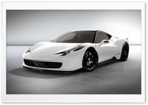 Ferrari 458 White Car Ultra HD Wallpaper for 4K UHD Widescreen desktop, tablet & smartphone