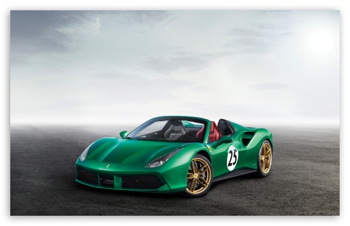 Ferrari 488 Spider, Sports Car, Green Car, Luxury UltraHD Wallpaper for UHD 16:9 ; HD 16:9 ; UltraWide 21:9 24:10 32:9 32:10 ; Widescreen 16:10 5:3 ; Fullscreen 4:3 5:4 3:2 ; Tablet 1:1 ; Dual 16:10 5:3 16:9 4:3 5:4 3:2 ;
