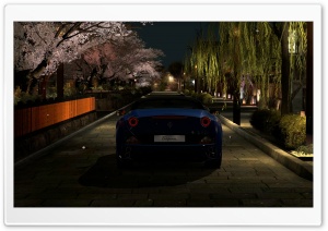 Ferrari California GT5 in Kyoto Gion Ultra HD Wallpaper for 4K UHD Widescreen desktop, tablet & smartphone