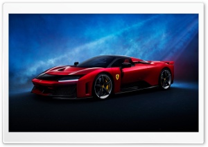 Ferrari F80 combines a Powerful 3.0 liter V6 engine with an Electric Motor 4K UHD Wallpaper for Widescreen and UltraWide Desktop, UltraHD TV, Smartphone, Tablet