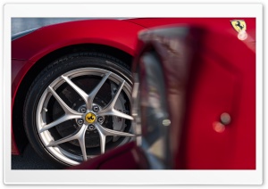 Ferrari Wheel Photoshoot Ultra HD Wallpaper for 4K UHD Widescreen Desktop, Lockscreen, Screensaver, TV, Tablet, Smartphone
