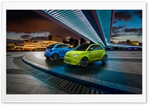 Fiat 500 Electric Cars 4K UHD Wallpaper for Widescreen and UltraWide Desktop, UltraHD TV, Smartphone, Tablet