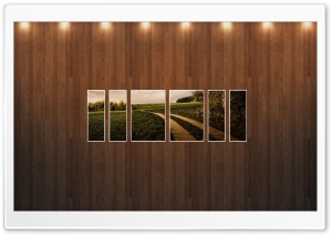 Field Path Picture   Wood Wall Ultra HD Wallpaper for 4K UHD Widescreen desktop, tablet & smartphone